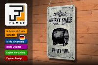 Blechschild Alkohol 20x30cm Whisky Smile Whisky Time