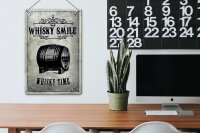Blechschild Alkohol 20x30cm Whisky Smile Whisky Time