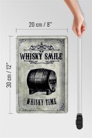 Blechschild Alkohol 20x30cm Whisky Smile Whisky Time