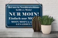 Blechschild Spruch 30x20cm Norddeutschland heißt NUR MOIN