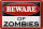 Blechschild Hinweis 30x20cm beware of Zombies