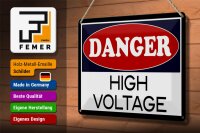 Blechschild Hinweis 30x20cm Danger high voltage