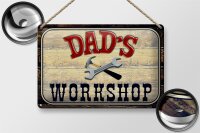 Blechschild Hinweis 30x20cm Dad´s Workshop Werkzeug