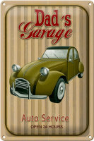 Blechschild Retro 20x30cm Dad´s Garage Auto Service...