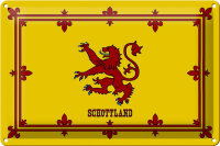 Blechschild Flagge 30x20cm Schottland Königswappen