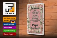 Blechschild Spruch 20x30cm Mama ich habe Hunger ist kalt