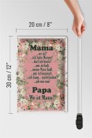 Blechschild Spruch 20x30cm Mama ich habe Hunger ist kalt