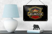 Blechschild Spruch 18x12cm Grillmeister Dekoration