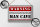 Blechschild Spruch 30x20cm Warning man cave enter at your weiß