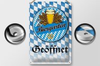 Blechschild Spruch 20x30cm Biergarten Bier Brezel Bayern