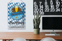 Blechschild Spruch 20x30cm Biergarten Bier Brezel Bayern