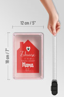 Blechschild Spruch 12x18cm Zuhause ist da wo Mama ist Dekoration