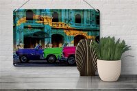 Blechschild Spruch 30x20cm Cuba Karte 3 Autos