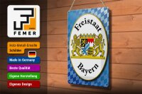 Blechschild Spruch 20x30cm Freistaat Bayern Wappen