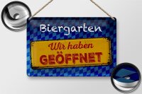 Blechschild Bayern 30x20cm Biergarten wir haben...