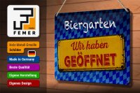 Blechschild Bayern 30x20cm Biergarten wir haben geöffnet