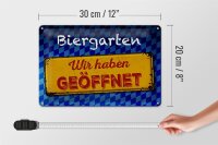 Blechschild Bayern 30x20cm Biergarten wir haben geöffnet