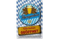 Blechschild Bayern 20x30cm Biergarten wir haben...
