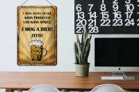 Blechschild Spruch 20x30cm i mog koan Hugo i mog a Bier