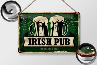 Blechschild Spruch 30x20cm Irish Pub famous dark beer Bier