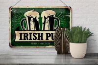 Blechschild Spruch 30x20cm Irish Pub famous dark beer Bier