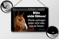 Blechschild Spruch 30x20cm bitte nicht füttern Pferde