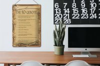 Blechschild Spruch 20x30cm die 10 Gebote Gottes bin Herr