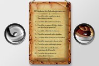 Blechschild Spruch 20x30cm 10 Gebote für Schwiegermütter