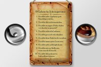 Blechschild Spruch 20x30cm 10 Gebote für Schwiegerväter