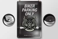 Blechschild Spruch 20x30cm Biker parking only all others