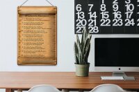 Blechschild Spruch 20x30cm 10 Gebote für Ehemänner sage ja