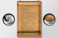 Blechschild Spruch 20x30cm das Ehegesetz ja Wort in Kraft