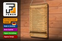 Blechschild Spruch 20x30cm das Ehegesetz ja Wort in Kraft