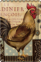 Blechschild Spruch 20x30cm Nostalgie Huhn Vintage Antik