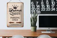 Blechschild Spruch 20x30cm Drama Queen parking only