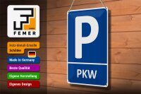 Blechschild Parken 20x30cm PKW Parkplatz Wanddeko