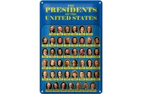 Blechschild Spruch 20x30cm the presidents of United States