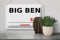 Blechschild London 30x20cm Street Big Ben SW1