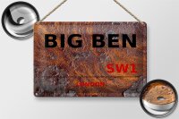 Blechschild London 30x20cm Street Big Ben SW1