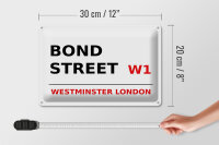 Blechschild London 30x20cm Bond Street W1