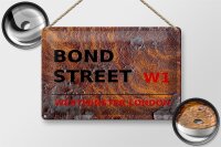 Blechschild London 30x20cm Bond Street W1