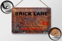Blechschild London 30x20cm Street Brick Lane E1