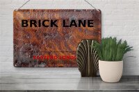 Blechschild London 30x20cm Street Brick Lane E1