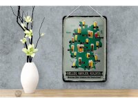 Blechschild Alkohol 12x18cm Welches Bier trinken die Deutschen Karte Dekoration