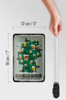 Blechschild Alkohol 12x18cm Welches Bier trinken die Deutschen Karte Dekoration