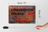 Blechschild London 30x20cm Royal Kensington Palace W8