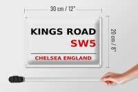 Blechschild London 30x20cm England Chelsea Kings Road SW5