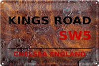 Blechschild London 30x20cm England Chelsea Kings Road SW5