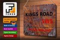 Blechschild London 30x20cm England Chelsea Kings Road SW5