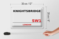Blechschild London 30x20cm Knightsbridge SW1